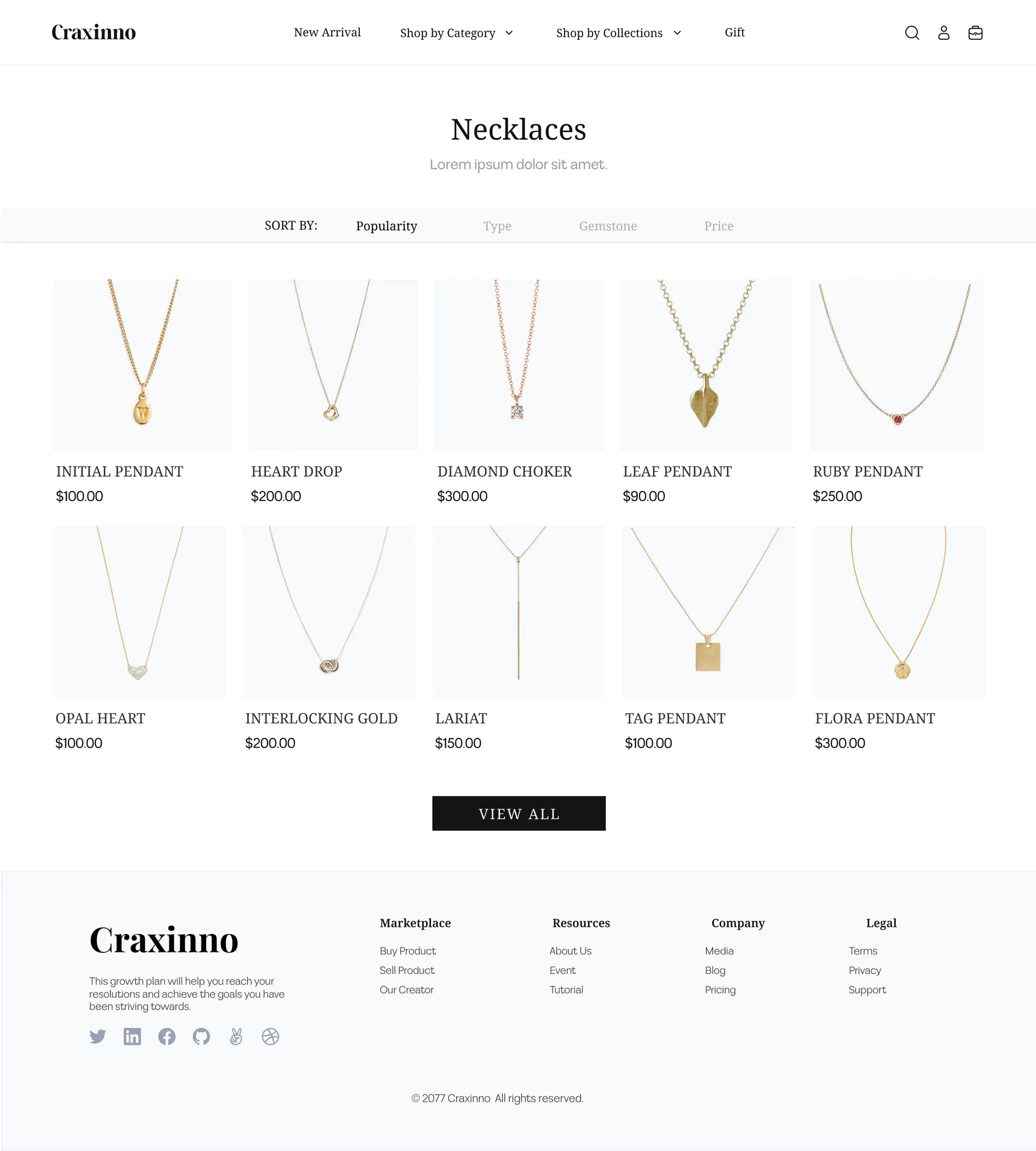 Craxinno — Luxury Jewelry E-Commerce Design — 02